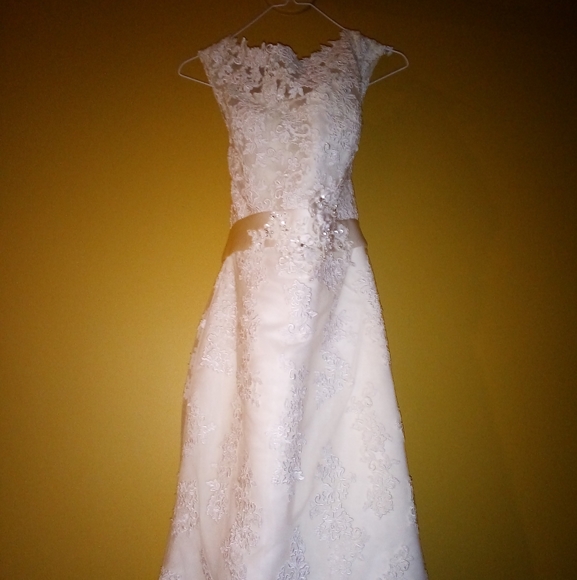 MORI LEE BY MADELINE GARNER IVORY WEDDING DRESS - Picture 1 of 9